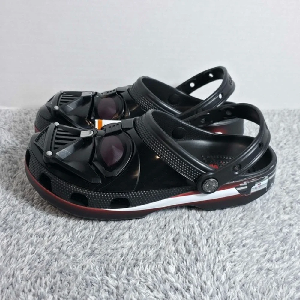 Crocs Star Wars‎ Darth Vader Classic Clogs Black Mens 8 Womens 10 211774-90H NEW